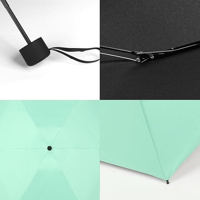 GAOYAING Compact Travel Umbrella with Case Sun&Rain Lightweight Small and Compact Suit for Pocket