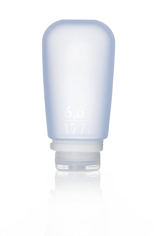 humangear GoToob+ (XL) | Refillable Silicone Travel Bottle | Locking Lid | Food-Safe Material | Blue, XL (6 fl.oz.; 177ml)