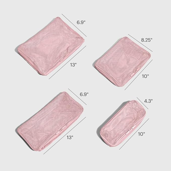 Away Insider Packing Cubes Set of 4 – Lightweight Travel Organizers for Luggage, Suitcases & Carry-On Bags, Blush Pink