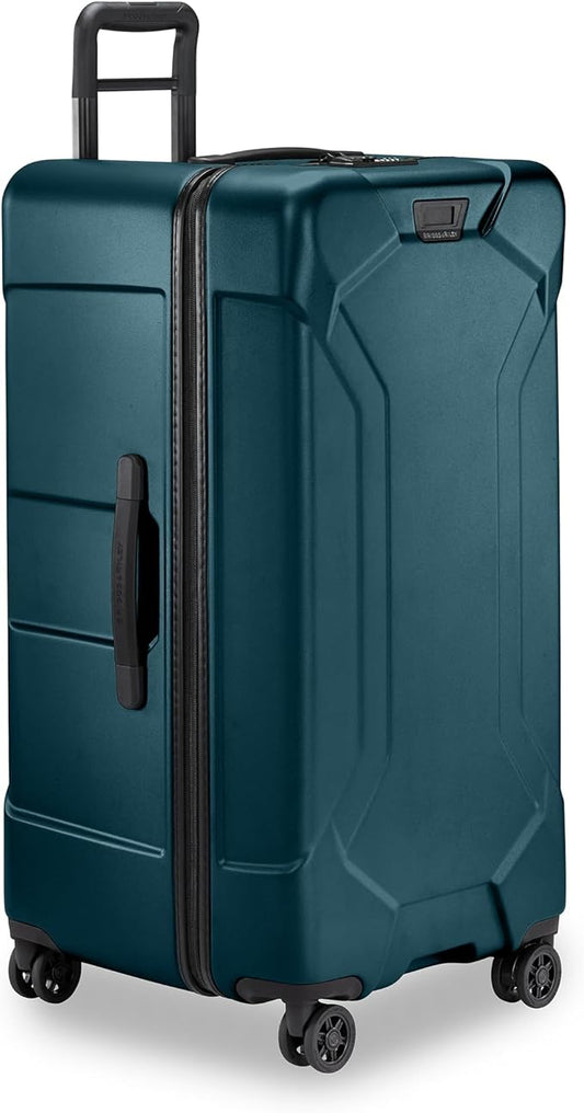 Briggs & Riley 32" Extra Large Trunk Spinner - Checked Luggage for Travel, Suitcases with Wheels, Hardside Rolling Bag for Men & Women, Self-Repairing Zipper - Torq Collection, Ocean