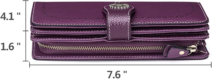 SENDEFN Wallets for Women Leather Credit Card Holder with RFID Blocking Large Capacity Wristlet | with RFID Blocking, Large Capacity, Wristlet, with RFID Blocking, Large Capacity, Wristlet