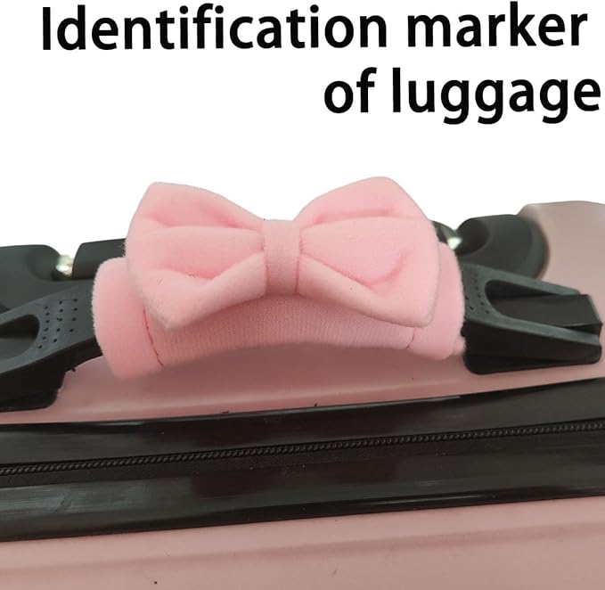 Luggage Handle Wrap 3pcs - Suitcase Identifier Bag Strap Cover with Bow Decoration for Travel Tote, Easy Identification Grips, Markers for Luggage Tags
