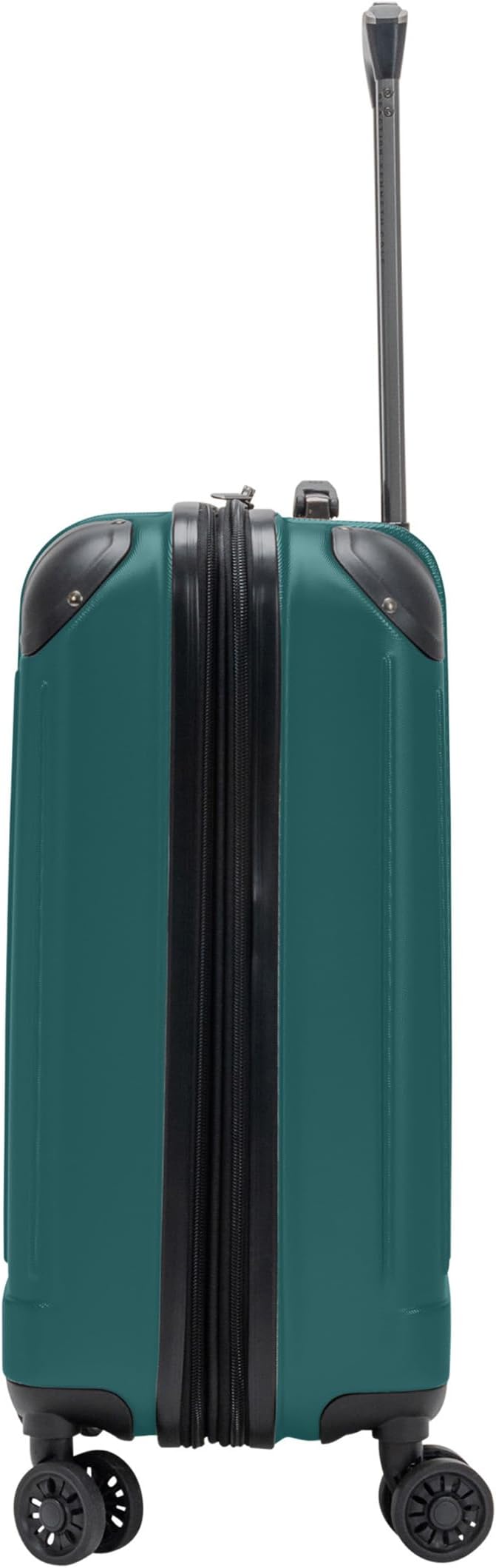 Flying Axis Collection Lightweight Hardside Expandable 8-Wheel Spinner Luggage, Midnight Turquoise, 20-Inch Checked