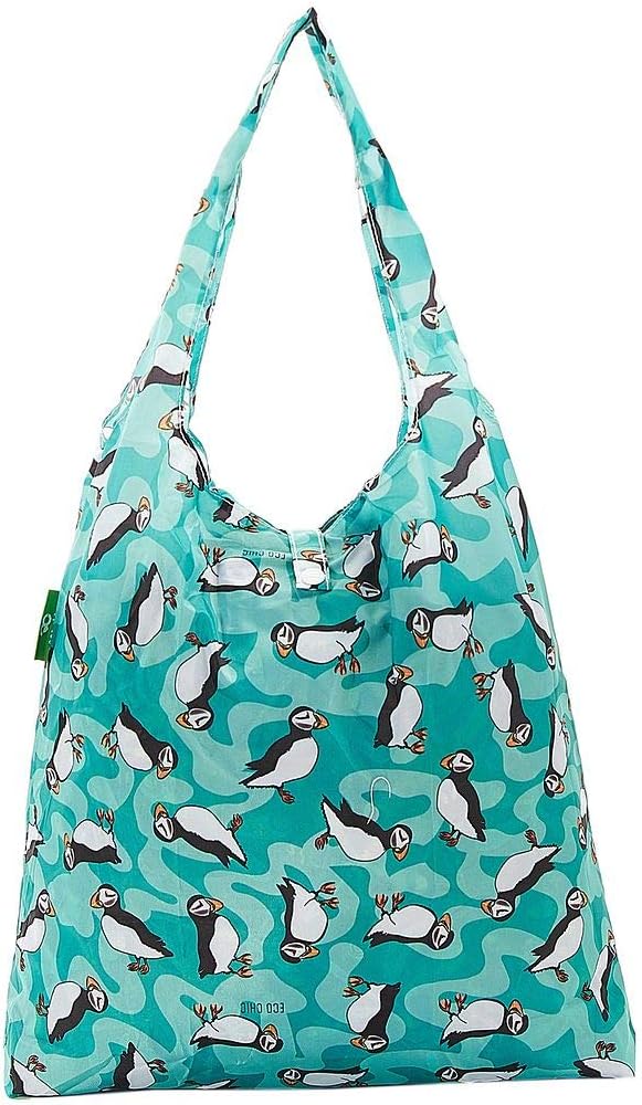 ECO CHIC Foldable Reusable Grocery Bags - Lightweight, Recycled & Reusable Shopping Bag - Waterproof Packable Tote