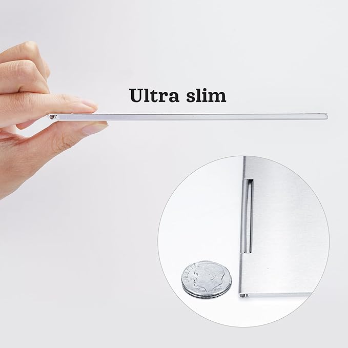 G2PLUS Portable Folding Vanity Mirror, Ultra-Slim Aluminum Shell Travel Mirror, 4x3 Inch Small Mirror for Travel, Bathroom, Makeup, Beauty, Grooming