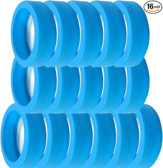 16 Pcs Luggage Wheel Covers Silicone Luggage Wheel Protector Suitcase Wheel Covers for Luggage Wheels Replacement Office Chair Caster (A_SKBLU)