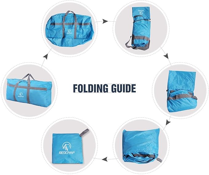 REDCAMP Foldable Travel Bag, Large Sports Bag, 75L/96L/100L, Lightweight Waterproof Tote Bag