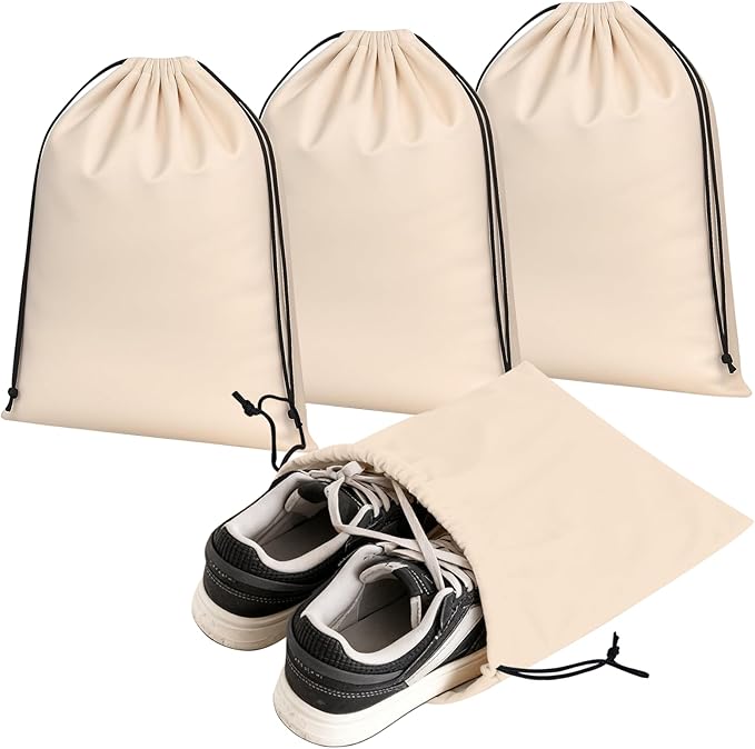 4 Pcs Shoe Travel Bags for Packing, 13.8" x 12.6" Perfect Shoe Bag for Men and Women for Travel