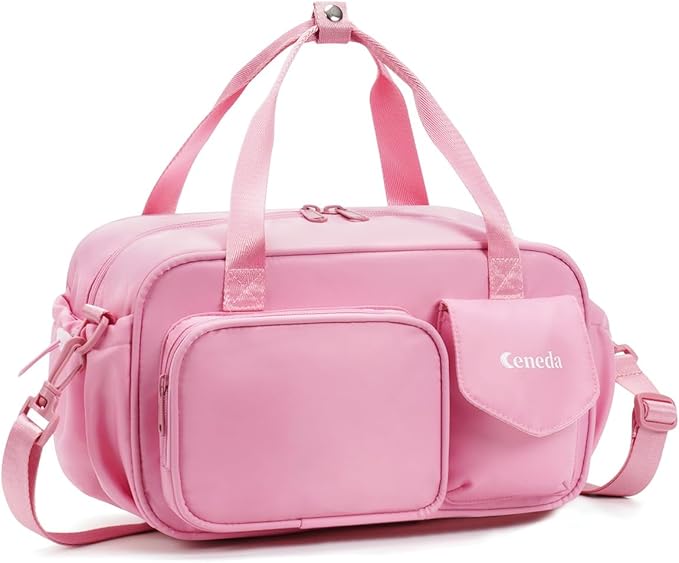 Ceneda 12 inch Mini Gym Bag for Women, Small Duffle Bag with Wet Pocket, Lightweight Multi-Pocket Travel Tote for Yoga, Sports, Workout, Daily Use - Water-Resistant