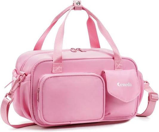 Ceneda 12 inch Mini Gym Bag for Women, Small Duffle Bag with Wet Pocket, Lightweight Multi-Pocket Travel Tote for Yoga, Sports, Workout, Daily Use - Water-Resistant
