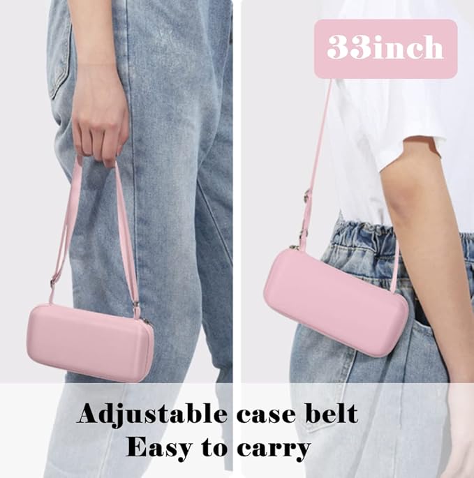 ESUFEIR Mini Sun Umbrella for Purse With Case, Small Compact UV Umbrella Travel Essentials, Lightweight Portable Parasol Windproof for Women Men Kids (Pink)