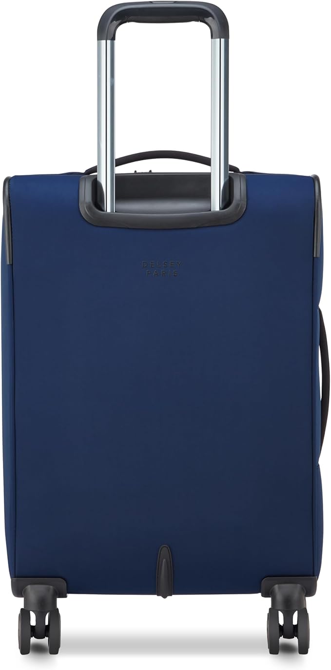 DELSEY PARIS Cruise 3.0 Softside Expandable Luggage with Spinner Wheels, Deep Sea Navy, Carry On 20 Inch