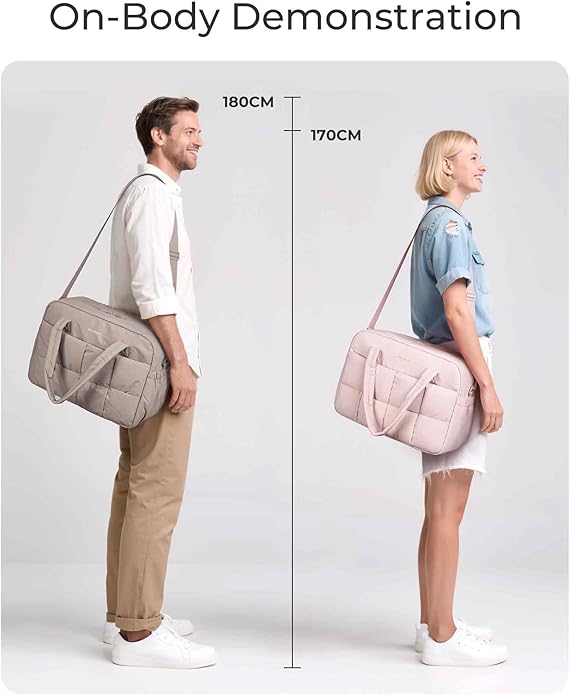 BAGSMART Gym Bag for Women, Personal Item Puffer Duffle Bag, Weekender Overnight Carry On Tote Handag for Travel