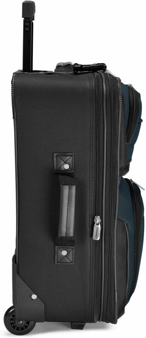 Travel Select Amsterdam Softside Expandable Luggage with Rolling Wheels, Navy, 2-Piece Set (15/21)