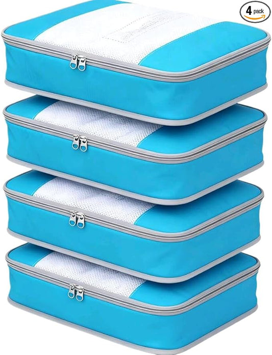 Packing Cubes for 26" Suitcase Travel Luggage Organizers - Travel Organizer Bags Luggage Clothes Accessories Storage Carry on Suitcase Packing Pouches Bag For Men Women Kids 1/4X4PACK
