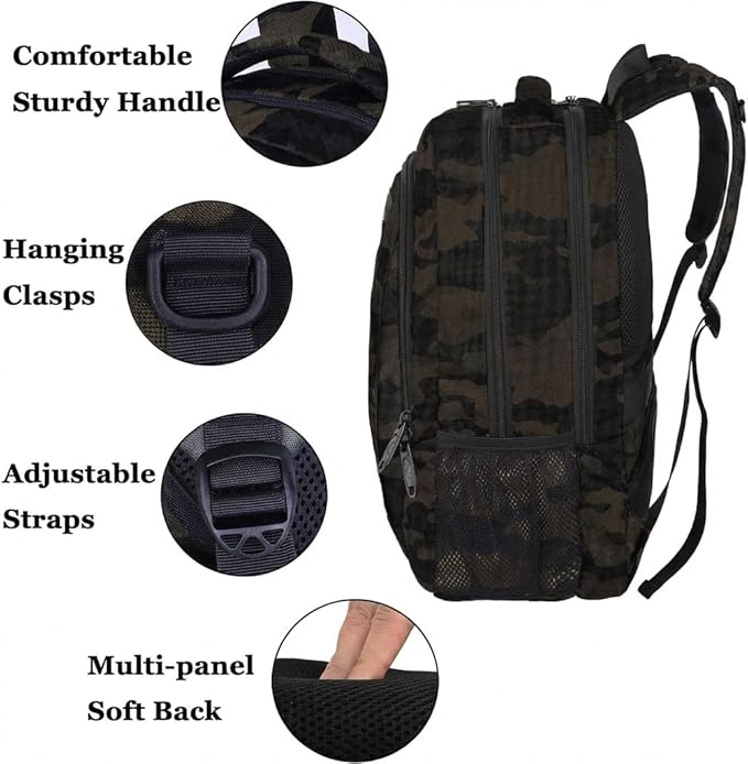 MATEIN 15.6 Inch Laptop Backpack, Sturdy Business Travel Laptop Bagpack, Sturdy Carry On Water-Resistant Daypack for Work College Bookbag Men Women Computer Backpack