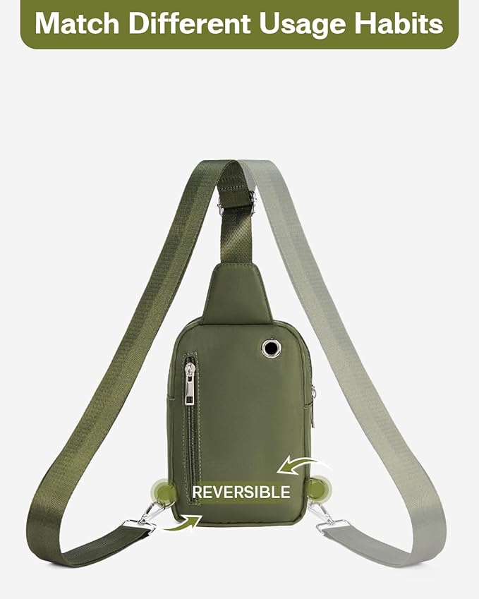 CHOLISS Small Sling Bag for Women and Men, Crossbody Bags Trendy Fanny Packs Chest Bag with Extended Strap