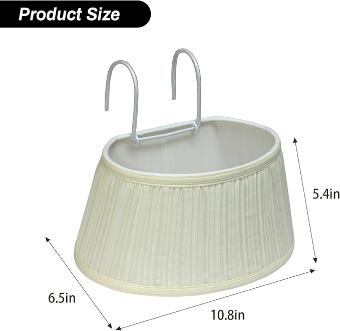NITOWOLF Bed Reading Light, Headboard Light Reading Lights for Books in Bed with Adjustable Hook, Eye Caring Soft Fabric Shade Bedtime Reading Lamp Plug in, LED Bulb Included (Beige)