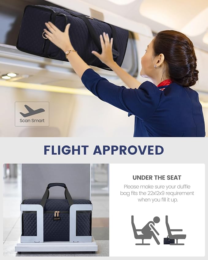 LOVEVOOK Travel Duffle Bag - Weekender & Overnight Bag with Toiletry & Wet Pocket, Carry-On Size, 3pc Set