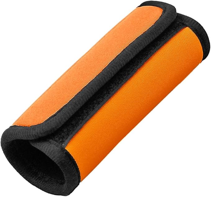 Hibate 5pcs Neoprene Luggage Handle Wrap for Suitcase Identifier Luggage Makers Covers Wraps Travel Accessories - Fluorescent Orange