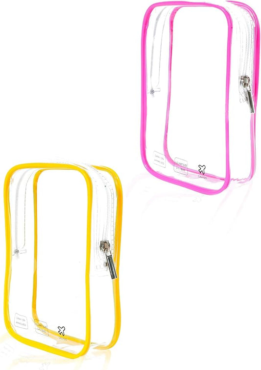 2 Packing Cubes 1 Quart Size Travel Bag TSA Approved Toiletry Bag Clear Small Purse Pouch International Long Flight Must Haves for Toiletries Makeup Liquids Airplane Europe Vacation Essentials