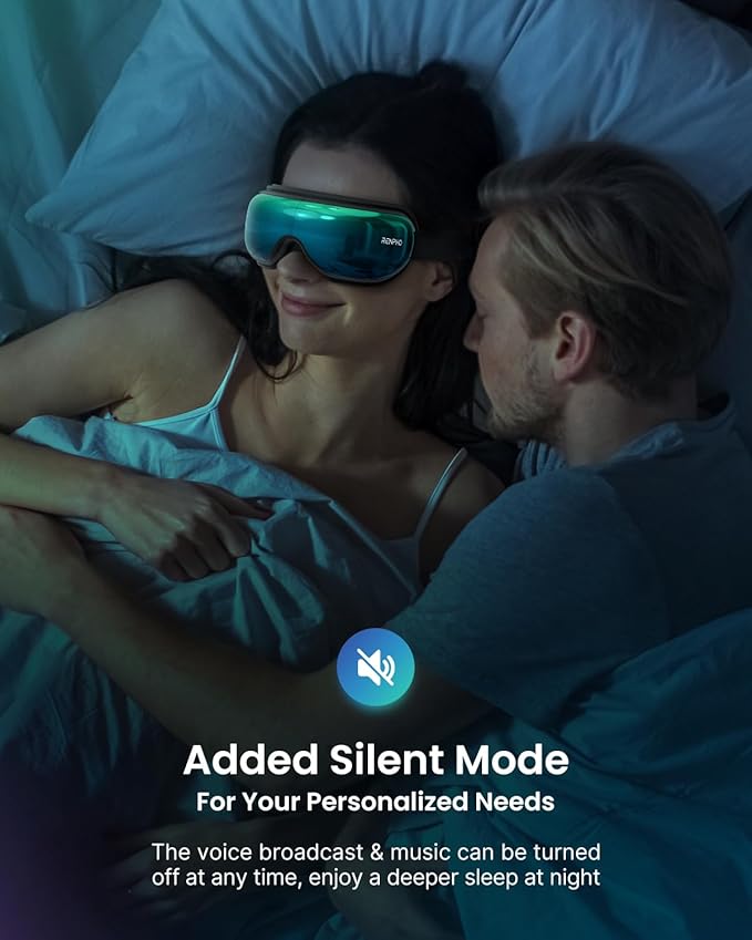 RENPHO Eye Massager with Heat, Birthday Gifts for Women Men Her, Eyeris 1 Heated Sleep Mask, Eye Care, Headache Massager for Migraines with Bluetooth Music