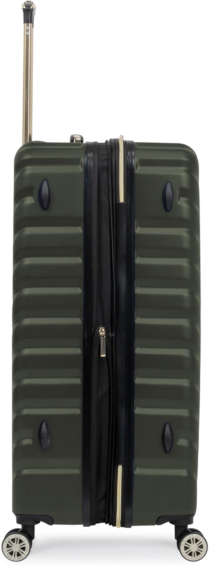 Kenneth Cole REACTION Madison Square Lightweight Hardside Chevron Expandable Spinner Luggage, Olive, 2-Piece Set (20" & 28")