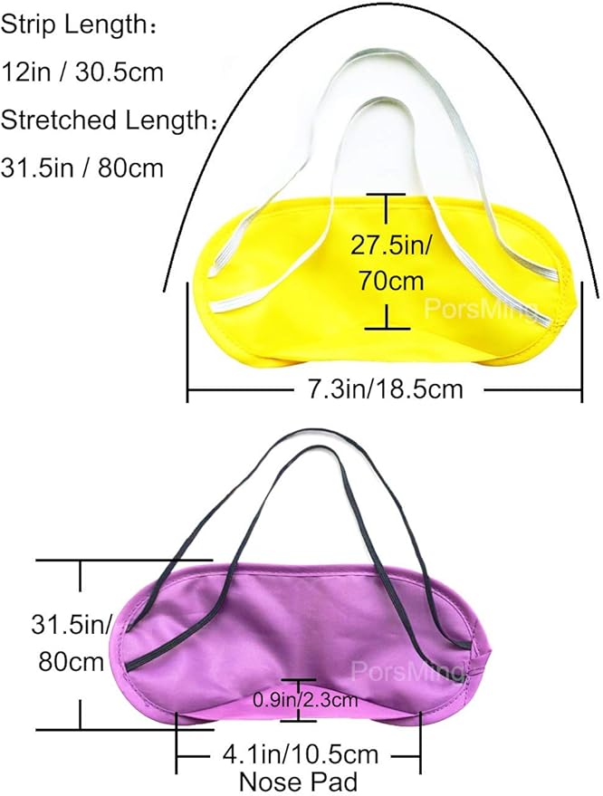 Eye Mask Sleep Masks Pack of 144 PorsMing Sleeping Mask Blindfold Eye Cover Team Building Games Party with Nose Pad and Adjustable Strap for Women Men Kids 4 Layers Colors (18 Color 144 Pieces)