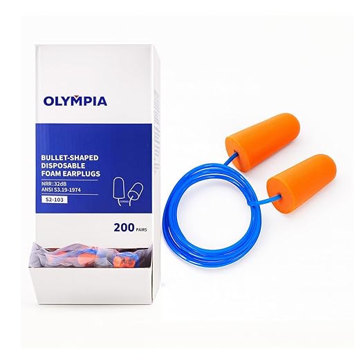 NORTHSKY Foam Ear Plugs, 200 Pairs Foam Earplugs for Sleeping, Effective Noise Reduction NRR of 32 dB, Bulk Ear Plugs with Cord, Bullet Shape, Slow Rebound