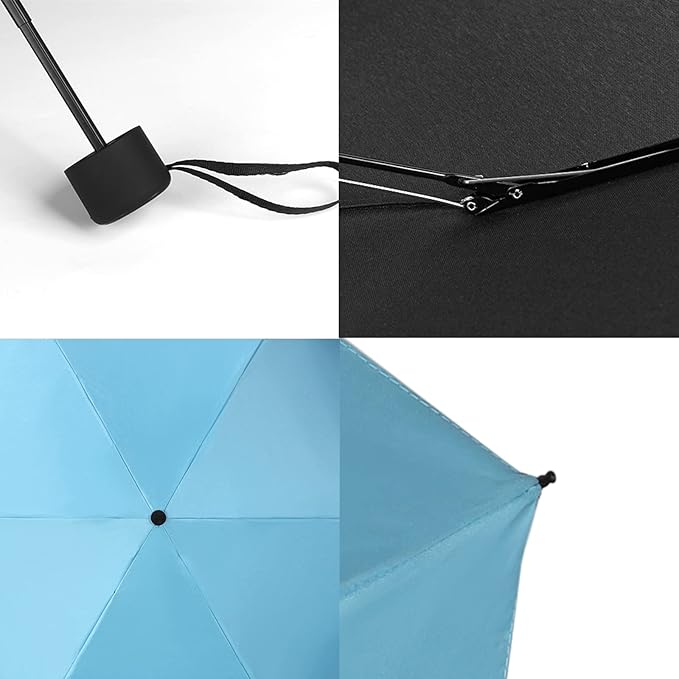 GAOYAING Compact Travel Umbrella with Case Sun&Rain Lightweight Small and Compact Suit for Pocket