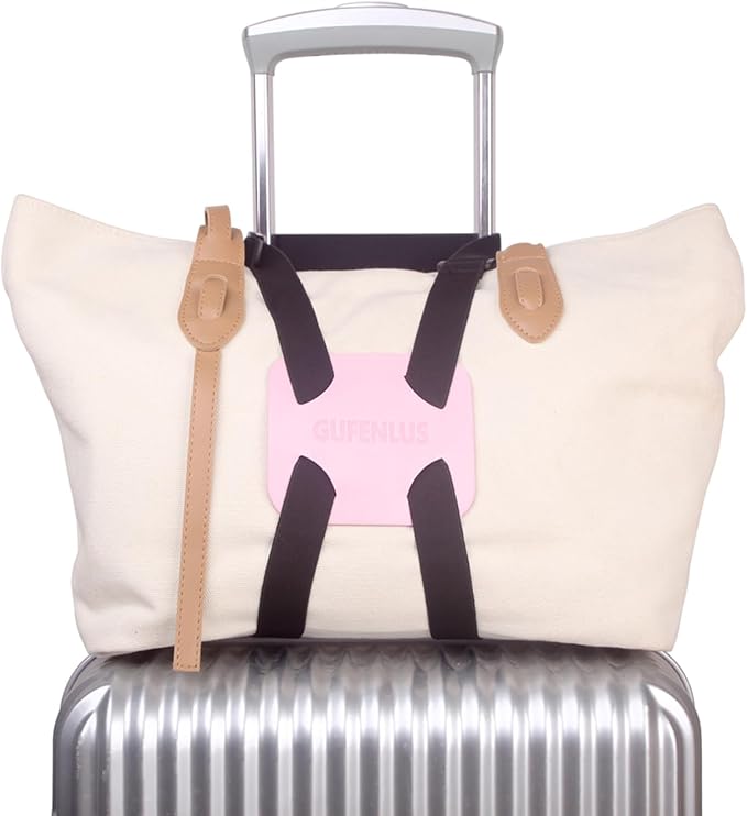Luggage Straps，Luggage Straps for Suitcases Add a Bag Easy to Travel Belt for Luggage，Bag Bungee for Luggage，Adjustable Size Luggage Belt (Light Pink-2)
