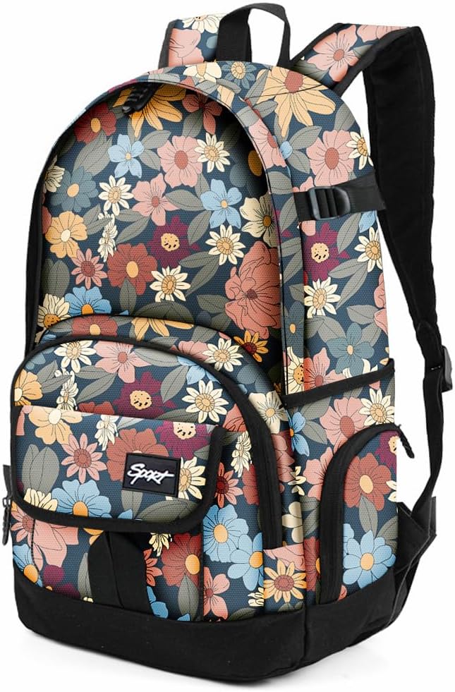 rickyh style School Backpack Travel Bag for Men & Women Lightweight College Back Pack with Laptop Compartmen