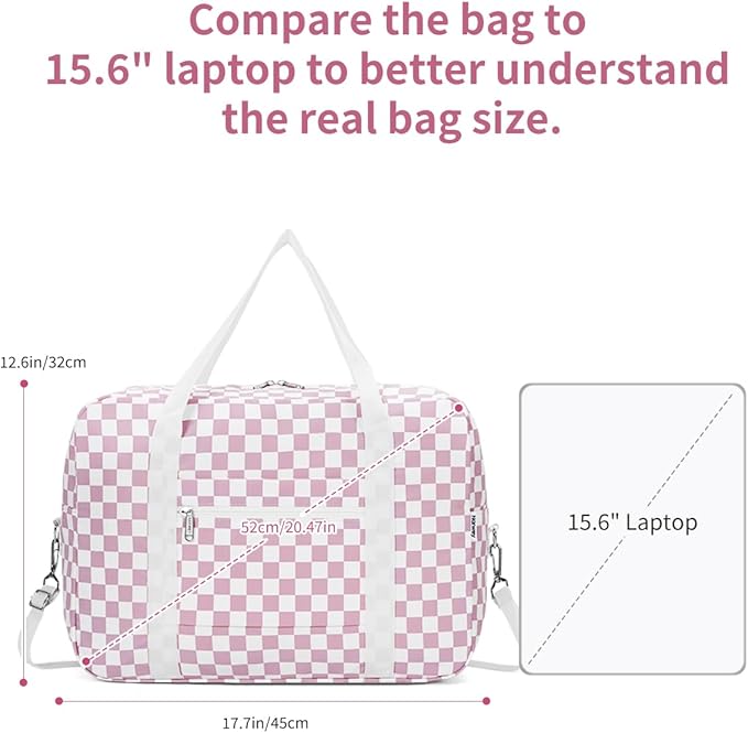 For Spirit Airlines Personal Item Bag 18x14x8 Foldable Travel Duffel Bag Tote Carry on Luggage Duffle Overnight for Women and Men