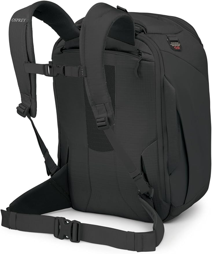 Osprey Sojourn Porter 30L Travel Backpack - Carry-On Compliant Luggage with StraightJacket Compression and Padded Laptop Sleeve - Durable Pack for International or Urban Travel, Black