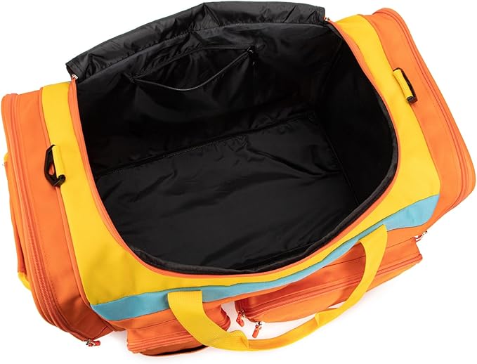 HawLander Large Kids Duffle Bag for Travel, Overnight, or Weekender, 22" inch (Orange)