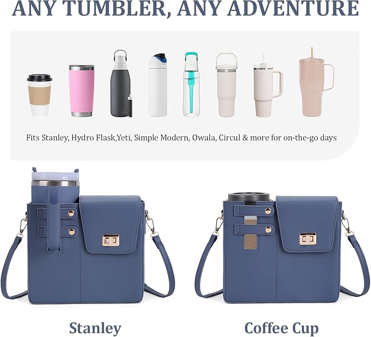 Stanley Purse Cup Holder Bag- Outdoor Portable Crossbody Bag for Stanley Cup Tumbler Purse
