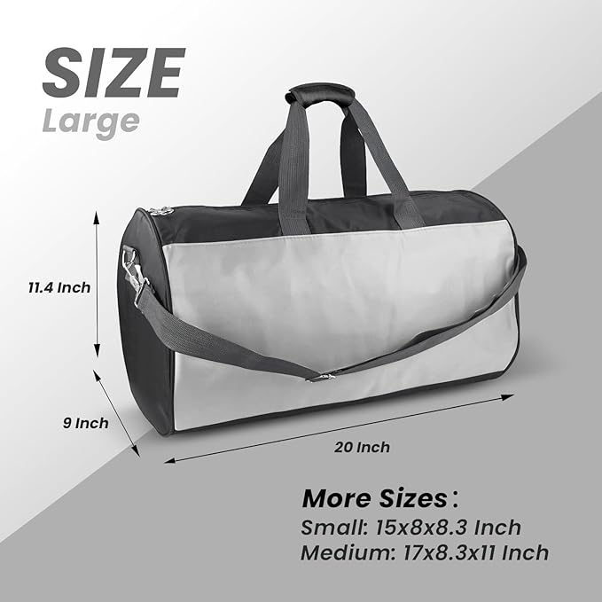 C&F BOGMOST Travel Duffel Bag Large Foldable Waterproof Gym Bag for Gym Beach Swim Bag Men Women Duffle Bag Lightweight Oxford Cloth Sports Bag-Grey