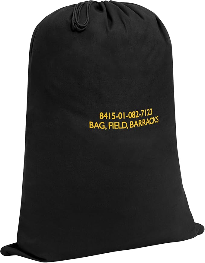 Rothco Canvas Barracks Bag Multi-Functional, Dependable, and Durable for Field Use and Travel, 24" x 32", Black