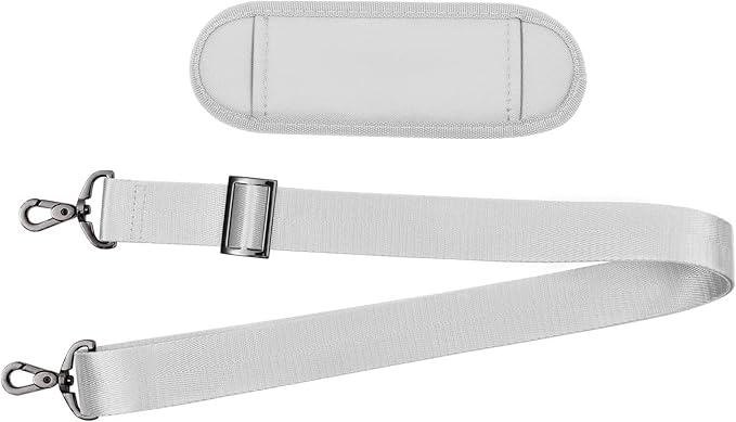 MOSISO 56 inch Shoulder Strap, Adjustable Thick Soft Universal Replacement Non-Slip Fit Padded with Metal Swivel Hooks for Laptop Shoulder Bag/Laptop Messenger Bag/Crossbody Bag, Gray
