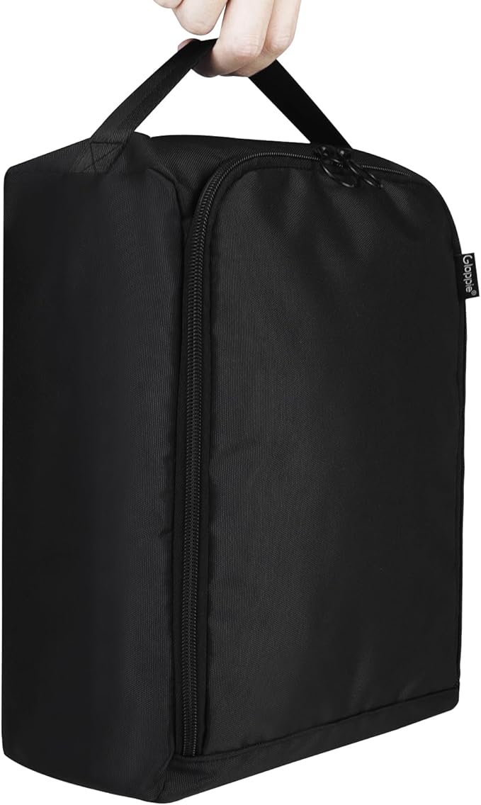 Gloppie Shoe Bags Travel Pouch (2 Pack) - Large Shoes Storage Bag Organizer, Black - Perfect for Men, Women, Business Trips & Gym