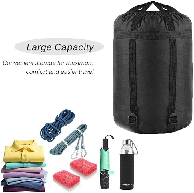 MOOCY Compression Stuff Sack, 12L/24L/45L Sleeping Bag Cover Sack Sleeping Bags Storage Stuff Sack Organizer - Great Sleeping Bags Clothes Camping Hiking Backpacking