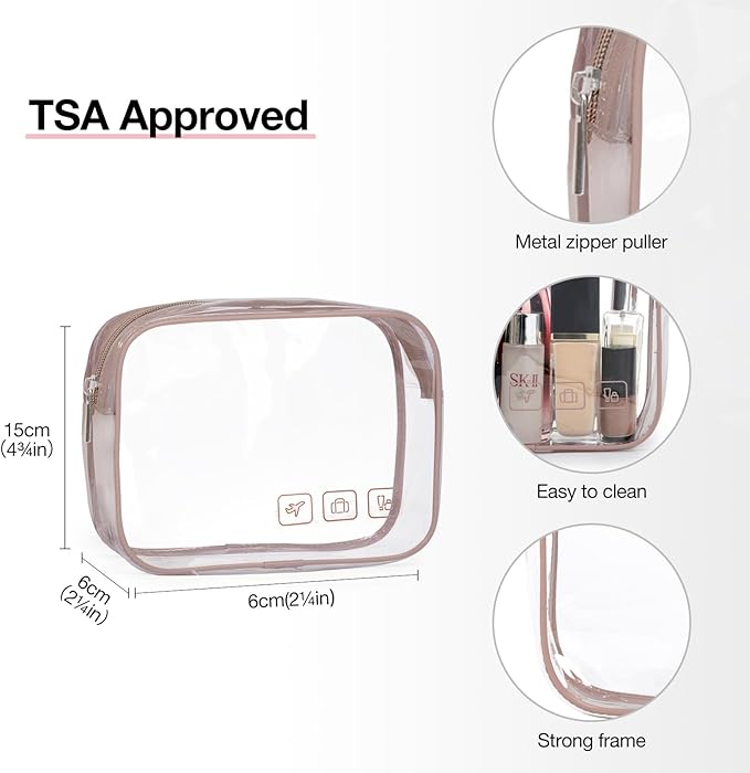 BAGSMART Toiletry Bag Hanging Travel Makeup Organizer with TSA Approved Transparent Cosmetic Bag Makeup Bag for Full Sized Toiletries, Large-Dark Purple