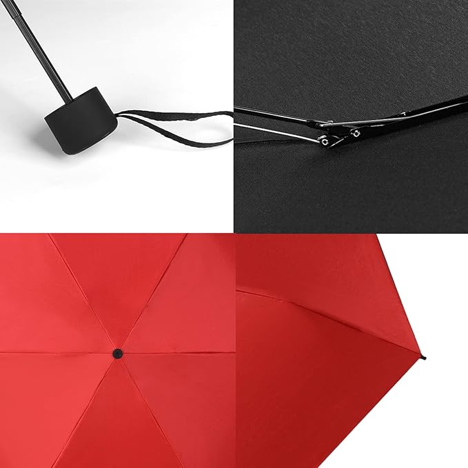 GAOYAING Compact Travel Umbrella with Case Sun&Rain Lightweight Small and Compact Suit for Pocket