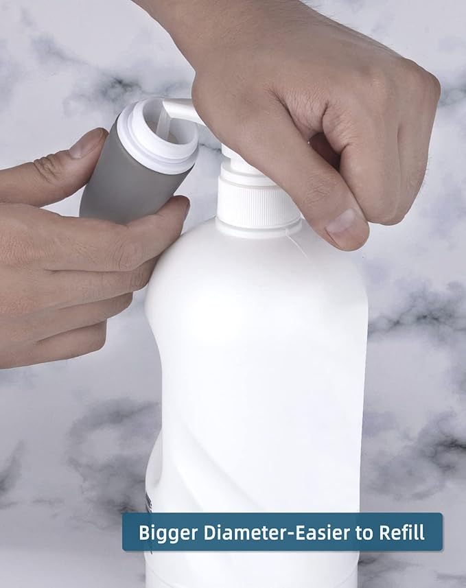 Silicone Travel Bottles for Toiletries TSA Approved Travel Size Containers Set 4 Pack Portable Leak Proof Refillable Cosmetic Squeeze Bottles Shampoo Hair Conditioner Body Lotion Bath Shower Gel
