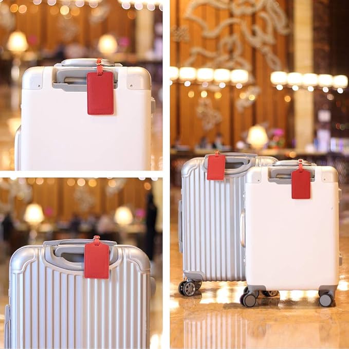 Luggage Tags,Personalized Business Card Holder Travel ID Sets with Privacy Cover for Travel Bag Tags- 4 Pack