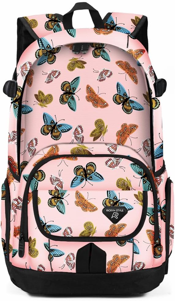 rickyh style School Backpack Travel Bag for Men & Women Lightweight College Back Pack with Laptop Compartmen