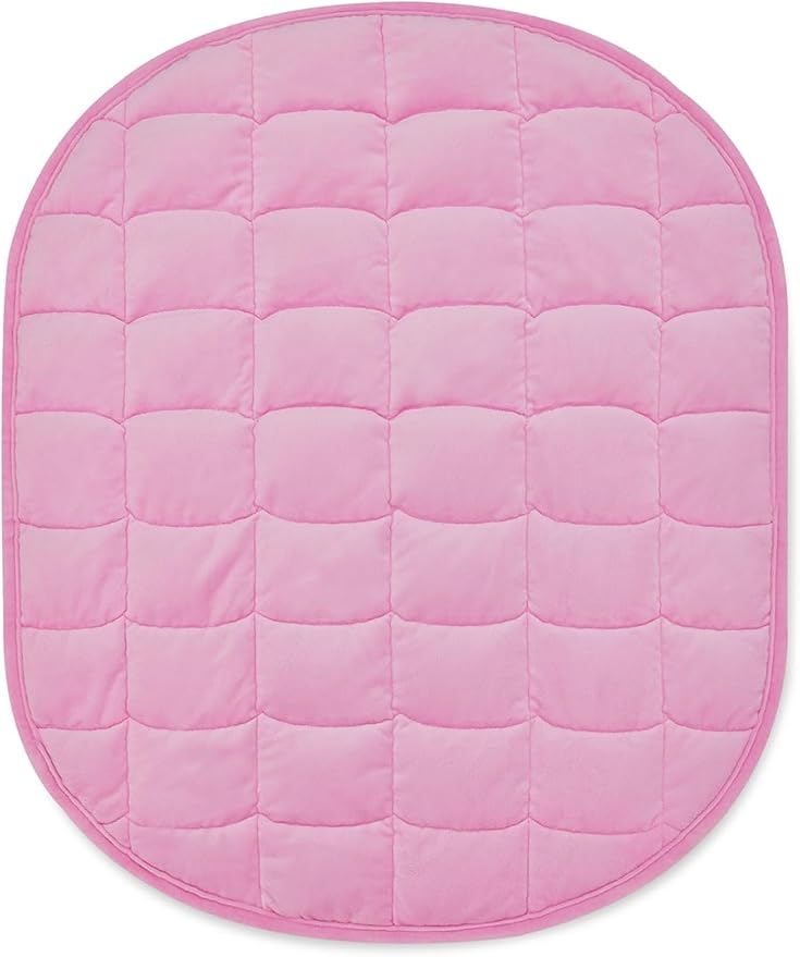 TONGDADA Weighted Lap Blanket 7lbs for Adult,Perfect for Relaxation, Lounging, Napping, Sleeping & Travel,Luxury Minky Weighted Body Blanket,Weighted Throw Blanket-Pink Minky Dot, 29" x 24"