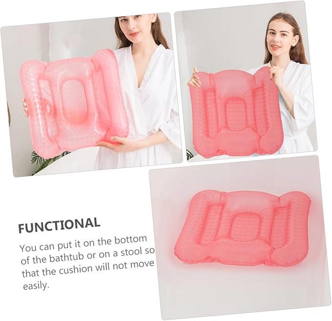 1pc Inflatable Bathtub Seat Cushion with Cups Ergonomic Design for Comfort Water-Filled for Hot Cold Use Relaxing Baths
