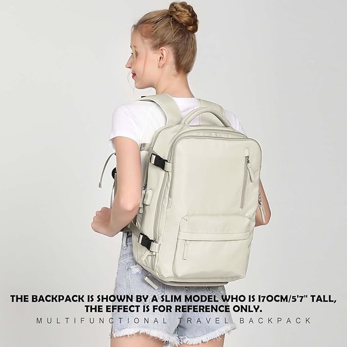 WONHOX Large Travel Backpack Carry on Flight Approved Laptop Work Business Backpack for Women Men Mochila de Viaje