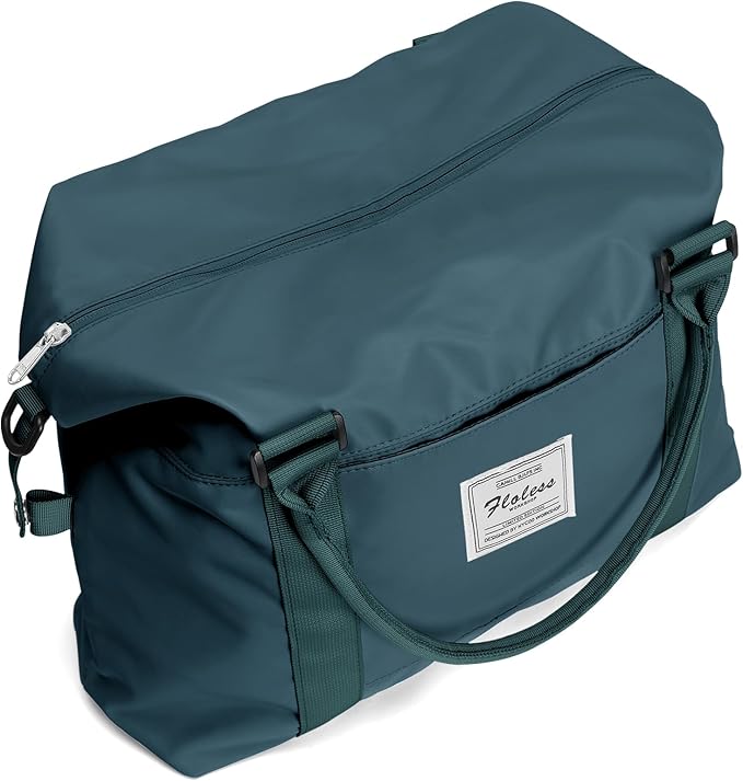 Womens travel bags, weekender carry on for women, sports Gym Bag, workout duffel bag, overnight shoulder Bag fit 15.6 inch Laptop (Large, Peacock Blue)